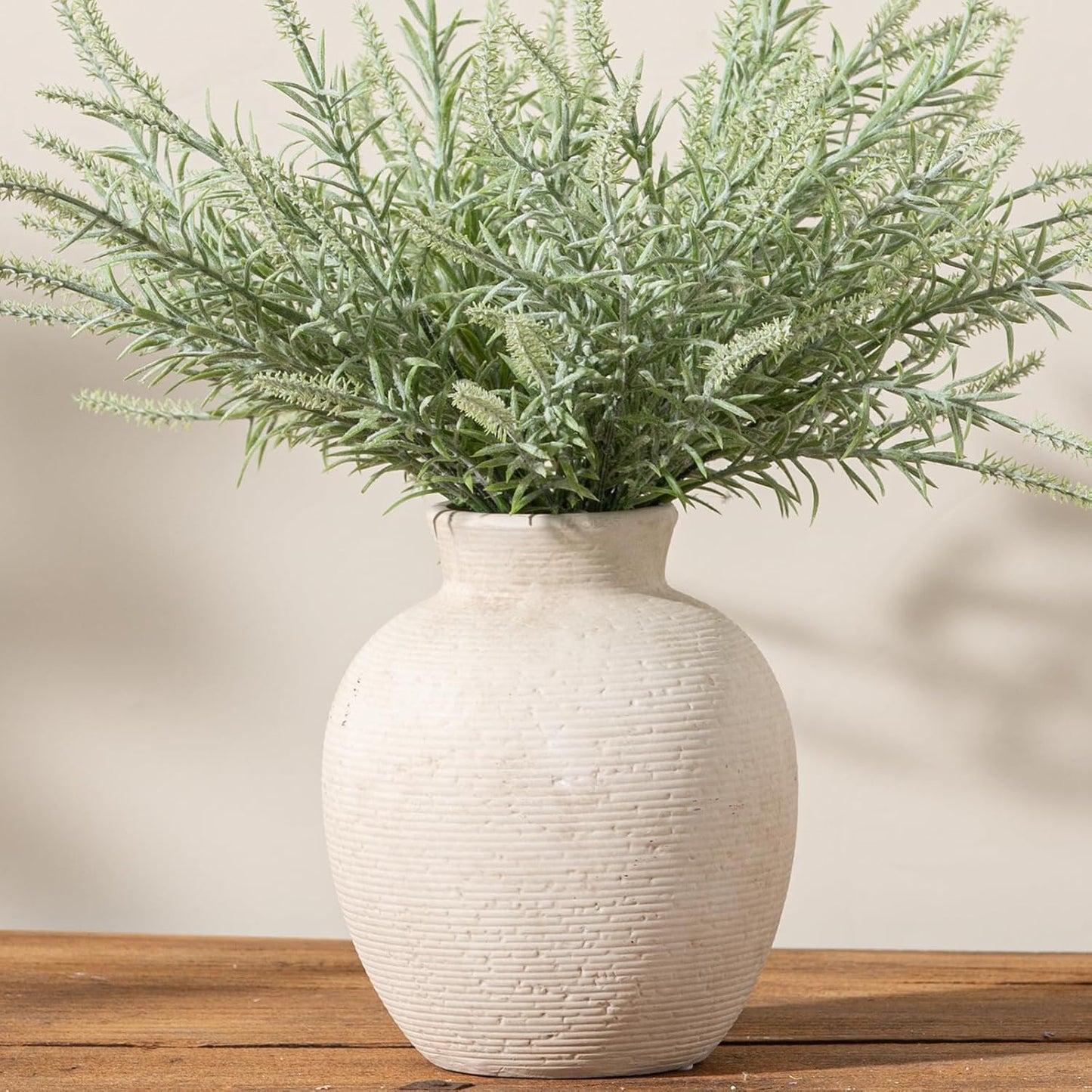 Ceramic Flower Vase Home Decor - Large Farmhouse Table Vases Rustic Vintage Living Room Kitchen Bedroom Decorations for House Book Shelf Office Coffee Desk Dining Fireplace (9" Rustic)