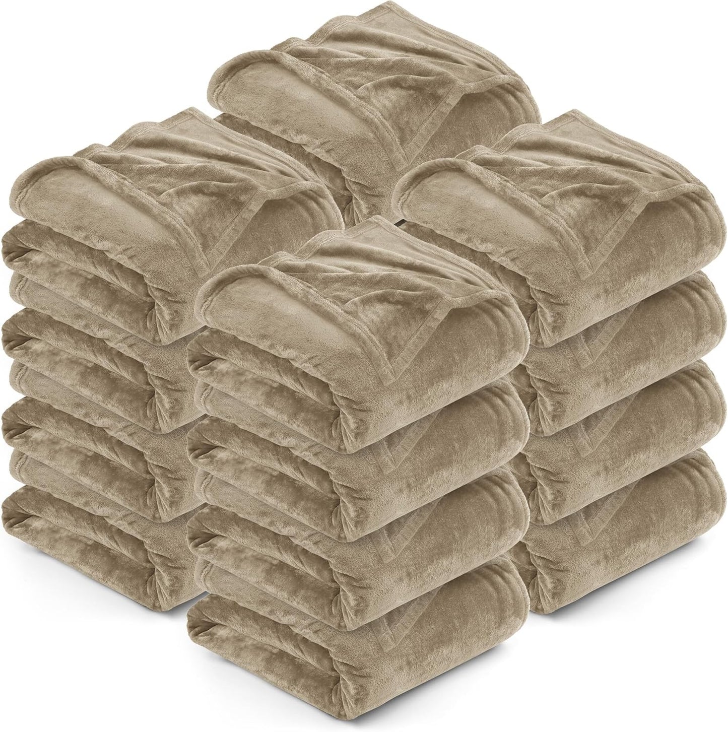 Bedding Fleece Blanket Queen Size Grey (90x90 Inches) Ultra Soft Warm Lightweight Microfiber Breathable Anti-Static Cozy Bed Blanket, All-Season Home Decor Gift for Men & Women
