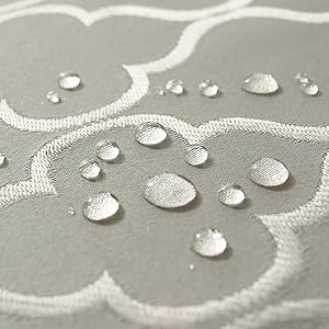 Jacquard Tablecloth Damask Fabric Table Cloth Water Resistant & Wrinkle Free Spillproof Polyester Table Cover for Kitchen Dining Tabletop (Rectangle/Oblong, 52" x 70" (4-6 Seats), Gray)