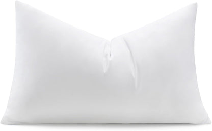 puredown® Feather Down Throw Pillow Inserts 22 x 22 (Pack of 2, White), Big Throw Pillows for Floor, Couch, Bed, Machine Washable