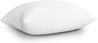 EDOW Throw Pillow Inserts, Set of 4 Lightweight Down Alternative Polyester Pillow, Couch Cushion, Sham Stuffer, Machine Washable. (White, 18x18)