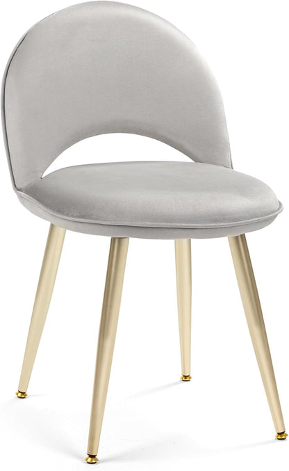 Vanity Chair with Adjustable Backrest, Boucle Upholstery Armless Makeup Stool, Cream White Sherpa Vanity Stool with Gold Metal Legs for Bedroom Living Room Kitchen Dinning Room (Gold and White)