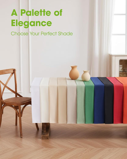 Rectangle Linen Tablecloth Waterproof & Stain Resistant, Wrinkle-Free Table Cloth Adds Elegance and Protection, Ideal for Dining, Party, Wedding and Outdoor, 52 x 70 Inch, Sage Green