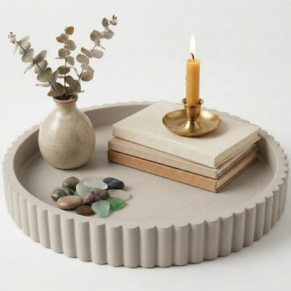 Decorative Tray for Decor - Coffee Table Tray for Living Room - Round Tray for Home Decor - Coffee Table Decor Centerpiece - Modern Minimalist Centerpiece