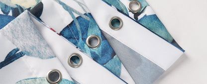 Shower Curtain Blue Eucalyptus Shower Curtains for Bathroom, Watercolor Leaf Shower Curtain Sets Waterproof Plant Shower Curtain Leaves Fabric Cloth Bathroom Curtains 72x72 inch with Hooks