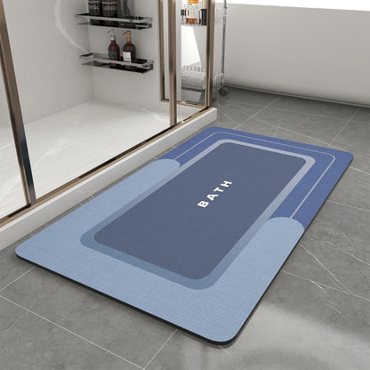 Mat-Bathroom Mat Rug Non Slip Super Absorbent Stain Resistant Quick Dry Thin Bath Rug-Bath Mats for Bathroom Floor Bathtub Vanity-Bathmat Bath Rug Easy Care-17"x27" Grey