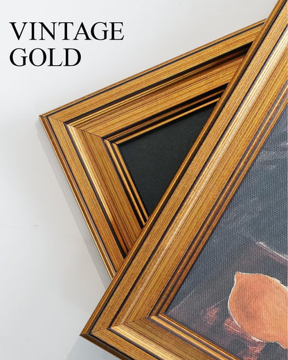 Vintage Gold Framed Wall Art, Sketch Birds Canvas Painting, Cute but Exquisite Wall Decor, No Glass No Glare, Suitable for Bedside Tables, Foyer, Bookshelves,【Hummingbird】-10L x 8W