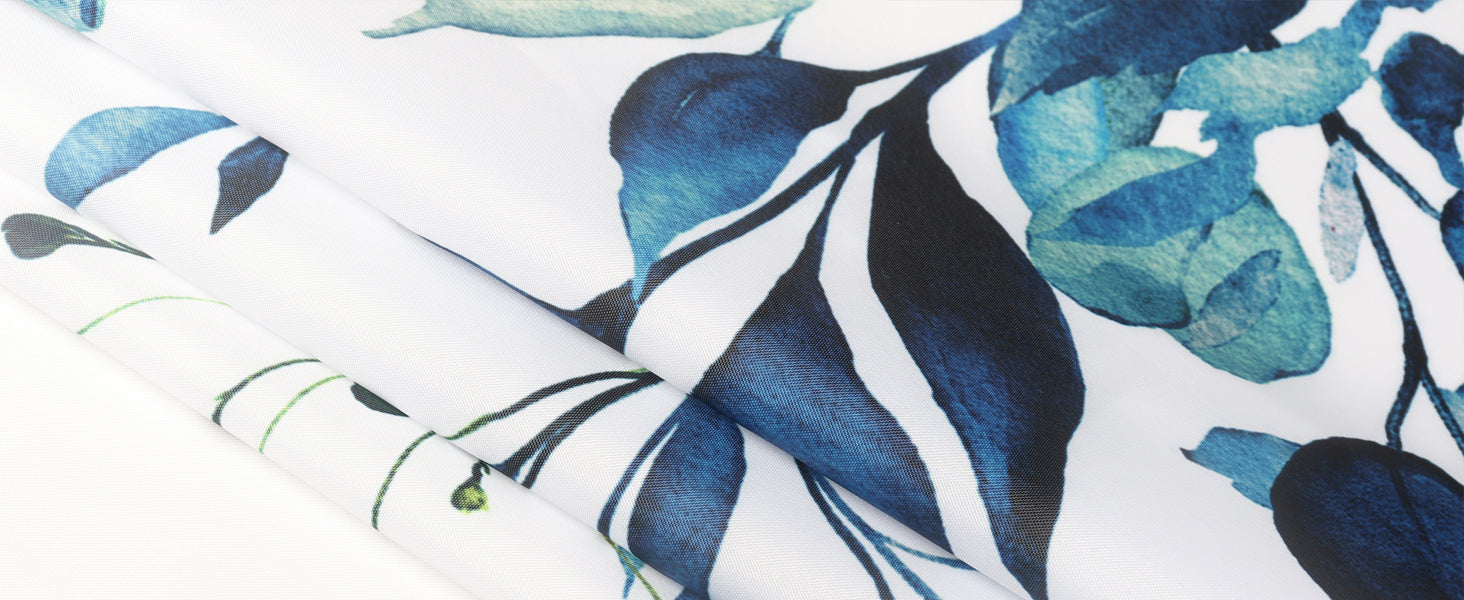 Shower Curtain Blue Eucalyptus Shower Curtains for Bathroom, Watercolor Leaf Shower Curtain Sets Waterproof Plant Shower Curtain Leaves Fabric Cloth Bathroom Curtains 72x72 inch with Hooks