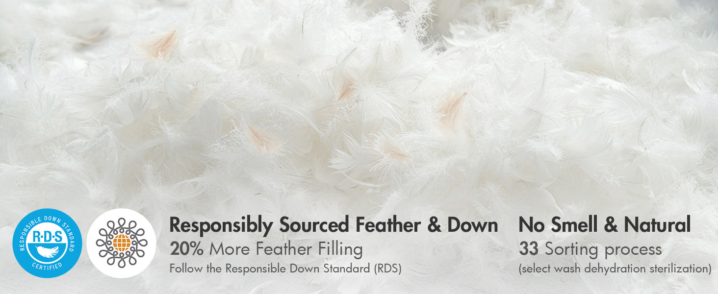 MIULEE 26x26 Euro Pillow Inserts,Set of 2 Down Feather Throw Pillows for Couch Sofa Bed, Decorative Fluffy Throw Pillow Inserts Cotton Fabric,White