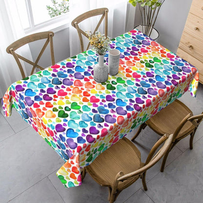 Teal Grey Tablecloth Turquoise Rectangle Table Cloth Washable Table Cover for Decoration Kitchen Dining Room 60x90 Inch