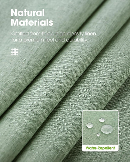 Rectangle Linen Tablecloth Waterproof & Stain Resistant, Wrinkle-Free Table Cloth Adds Elegance and Protection, Ideal for Dining, Party, Wedding and Outdoor, 52 x 70 Inch, Sage Green