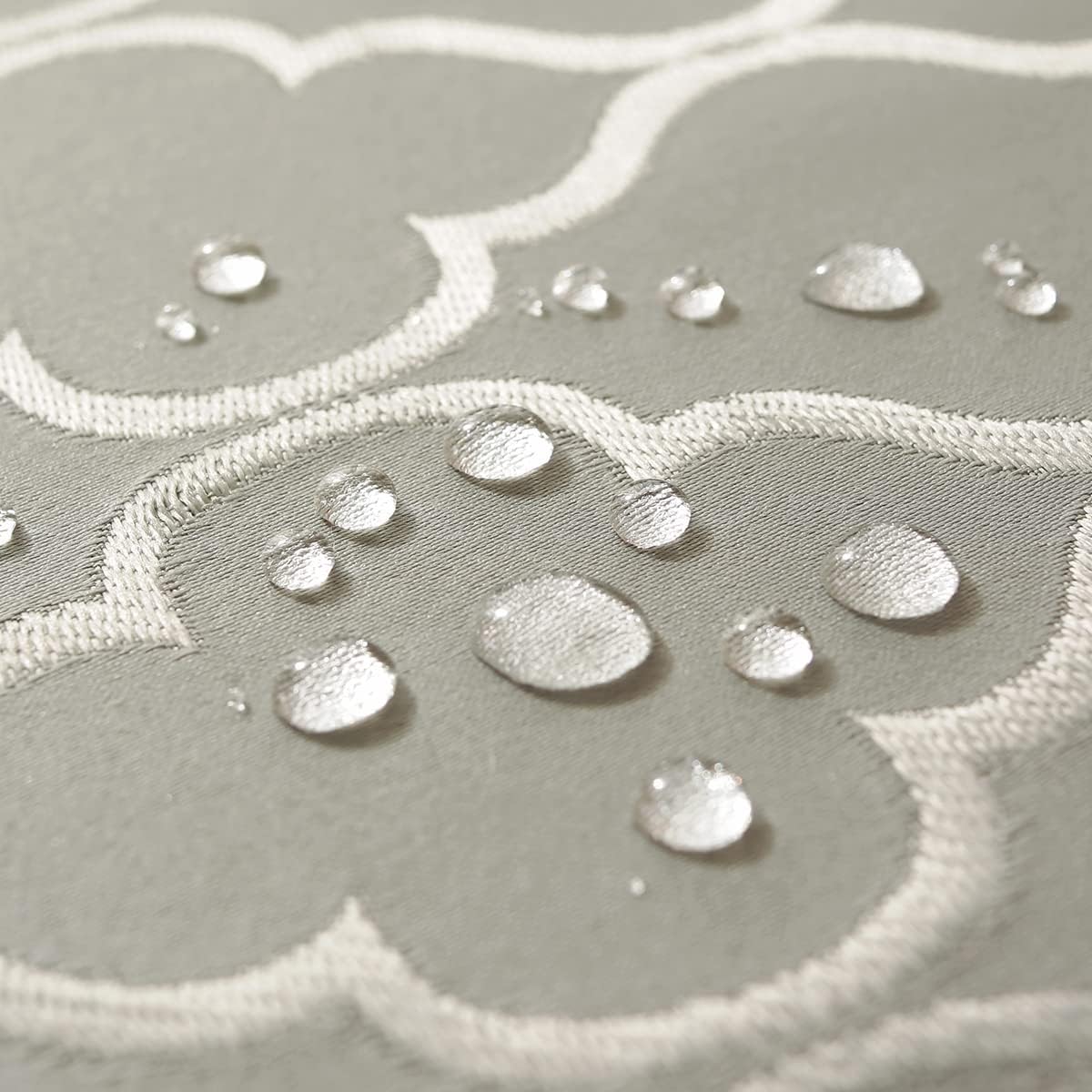 Jacquard Tablecloth Damask Fabric Table Cloth Water Resistant & Wrinkle Free Spillproof Polyester Table Cover for Kitchen Dining Tabletop (Rectangle/Oblong, 52" x 70" (4-6 Seats), Gray)