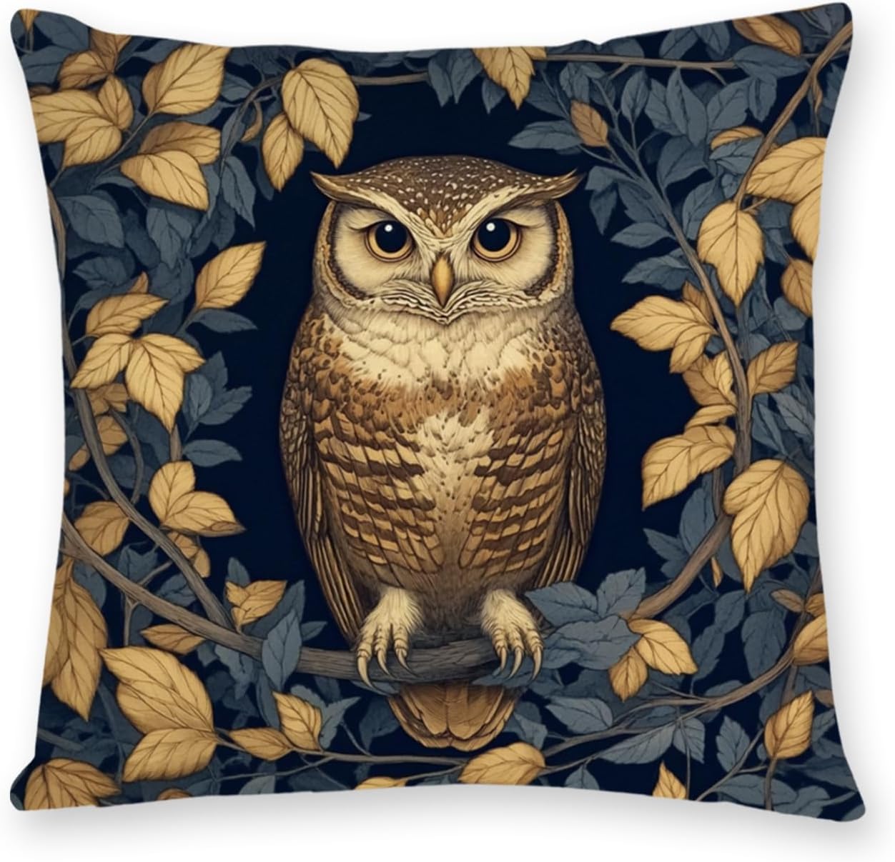 William Morris Abstract Vintage Print Floral Velvet Design Throw Pillow Covers Home Decor, Retro Art Decor Pillowcase Cushion Cover for Bed Sofa Living Room, Square 18x18inch (Black-Floral2)