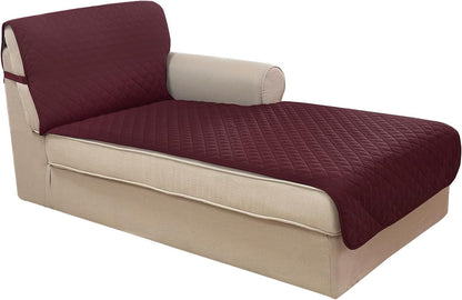 Reversible Sofa Cover Washable Couch Cover for Dogs Friendly with Elastic Straps Water Repellent Furniture Protector for 3 Cushion Couch (Sofa, Coffee/Beige)