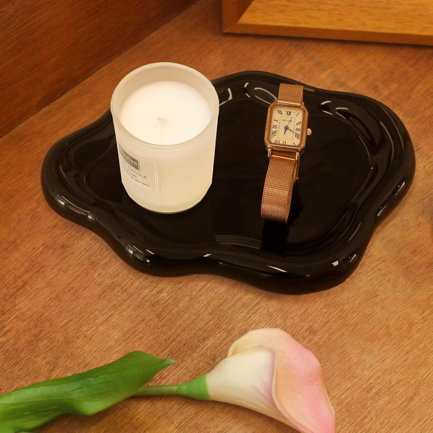 Ceramic Jewelry Tray Trinket Dish, Decorative Cloud Vanity Key Tray for Women, Ring Holder Dish, Cute Jewelry Plate Bowl Room Decor Aesthetic, White, Medium