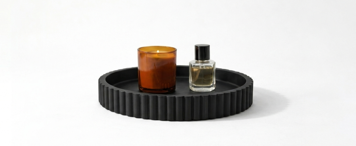 Decorative Tray for Decor - Coffee Table Tray for Living Room - Round Tray for Home Decor - Coffee Table Decor Centerpiece - Modern Minimalist Centerpiece