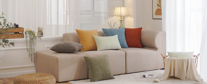 MIULEE Pack of 2 Couch Throw Pillow Covers 18x18 Inch Spring Soft Sage Green Chenille Pillow Covers for Sofa Living Room Solid Dyed Pillow Cases