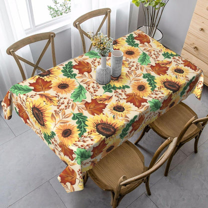 Teal Grey Tablecloth Turquoise Rectangle Table Cloth Washable Table Cover for Decoration Kitchen Dining Room 60x90 Inch