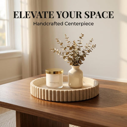 Decorative Tray for Decor - Coffee Table Tray for Living Room - Round Tray for Home Decor - Coffee Table Decor Centerpiece - Modern Minimalist Centerpiece