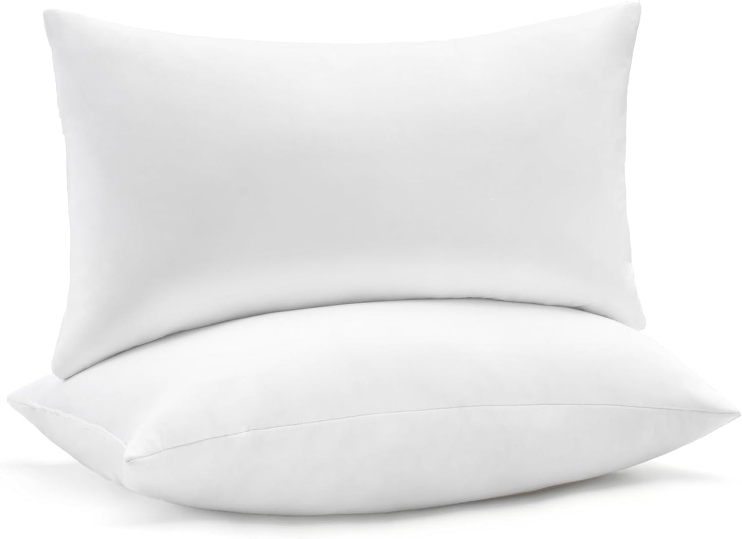 puredown® Feather Down Throw Pillow Inserts 22 x 22 (Pack of 2, White), Big Throw Pillows for Floor, Couch, Bed, Machine Washable