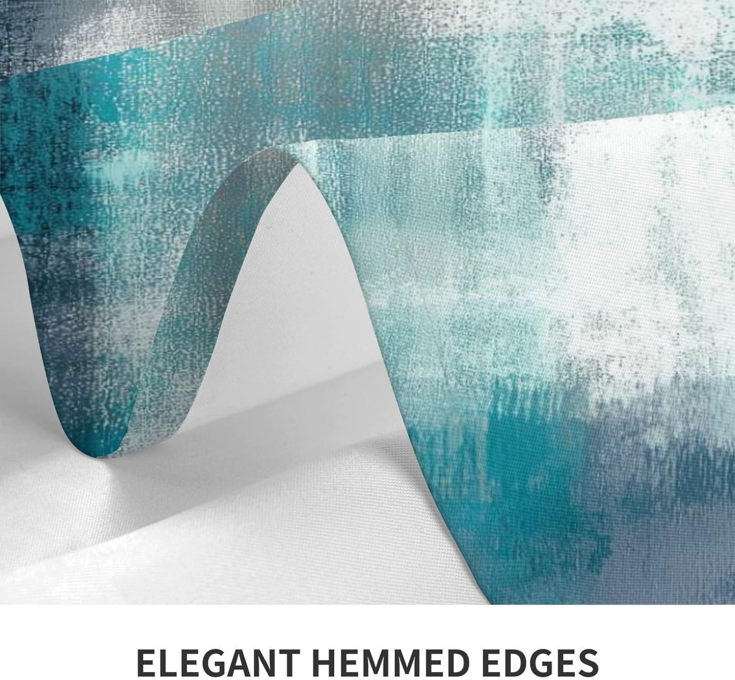 Teal Grey Tablecloth Turquoise Rectangle Table Cloth Washable Table Cover for Decoration Kitchen Dining Room 60x90 Inch