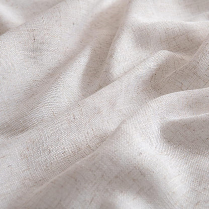 Natural White Linen Curtains 84 Inch Long for Bedroom Living Room, Soft Thick Linen Textured Window Drapes Semi Sheer Light Filtering Rod Pocket Back Tab Neutral Farmhouse Cream Ivory 2 Panels