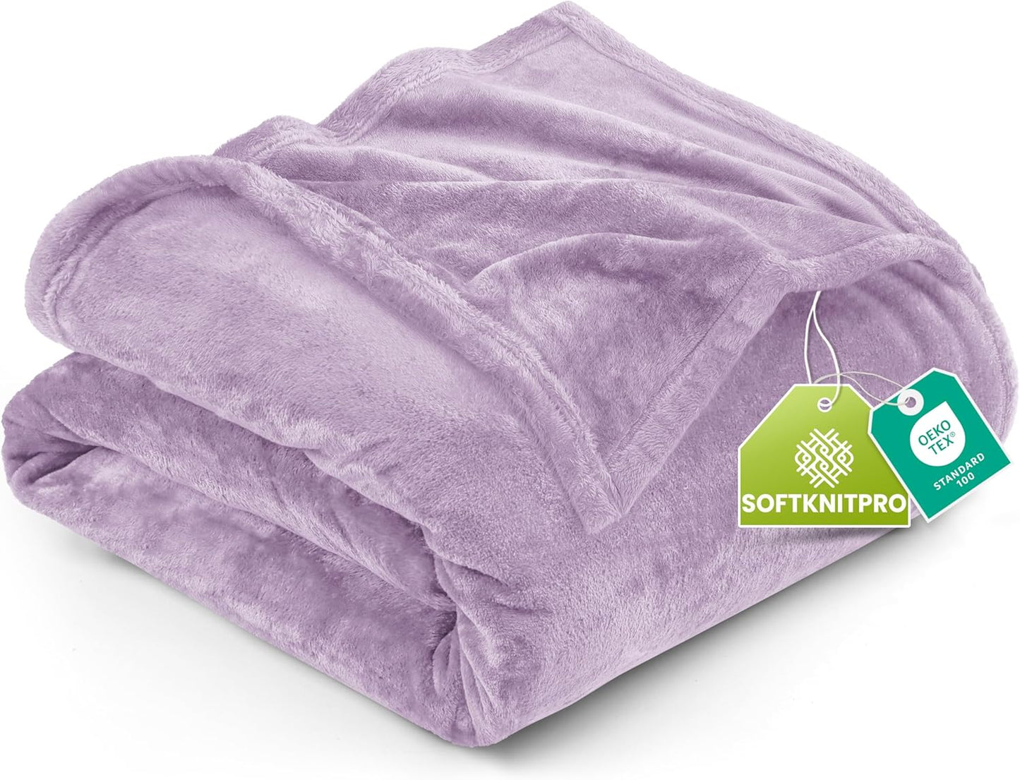 Bedding Fleece Blanket Queen Size Grey (90x90 Inches) Ultra Soft Warm Lightweight Microfiber Breathable Anti-Static Cozy Bed Blanket, All-Season Home Decor Gift for Men & Women