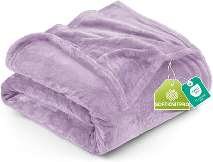 Bedding Fleece Blanket Queen Size Grey (90x90 Inches) Ultra Soft Warm Lightweight Microfiber Breathable Anti-Static Cozy Bed Blanket, All-Season Home Decor Gift for Men & Women