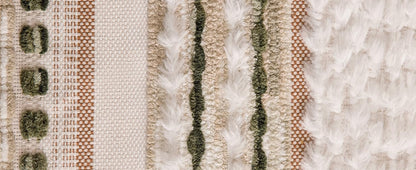 Boho Chenille Tufted Couch Throw Pillow Covers 18x18 Inch Set of 2 Farmhouse Striped Decorative Pillow Covers Accent Neutral Square Pillowcase Green Cushion Covers for Livingroom Sofa Bed
