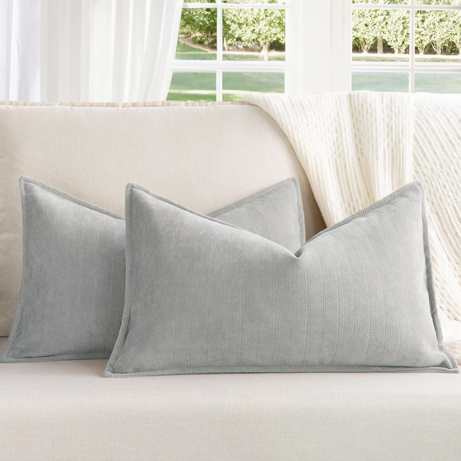 Rust Chenille Throw Pillow Covers
